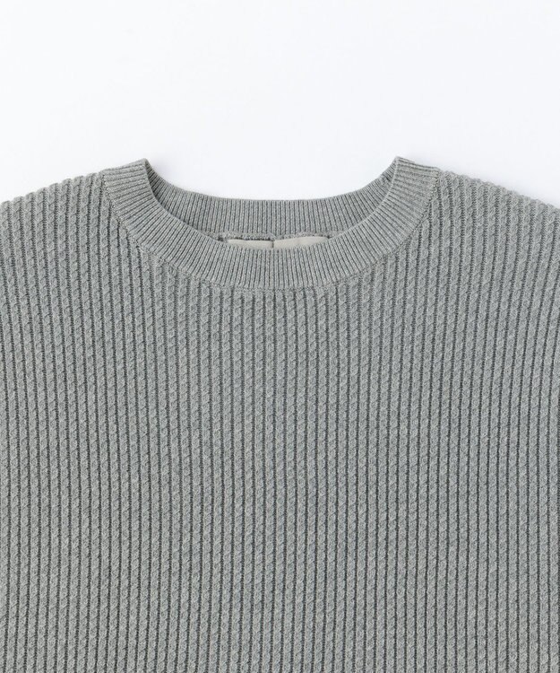 UNFILO 【洗える】ミニケーブル ニットベスト グレー