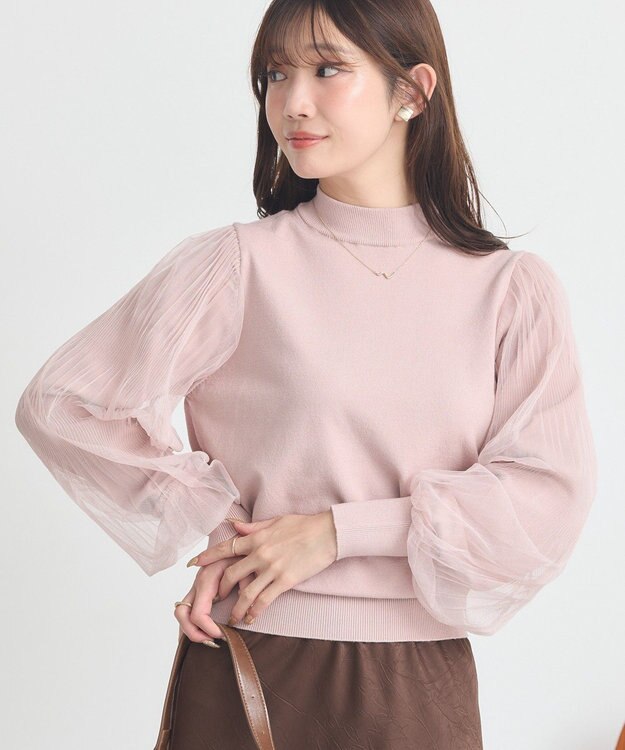 earth music&ecology レンチング(TM)エコヴェロ(TM)(マジョリカプリーツ) Pink Beige