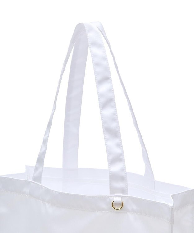 Maison de FLEUR ブランドロゴ発泡プリントスクエアトート Off White