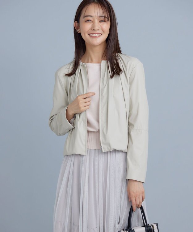 組曲 L レザーライクライト ブルゾン 【先行予約】ベージュ系9