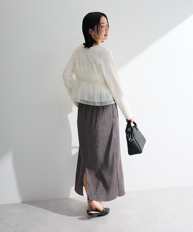 Green Parks 楊柳プリーツスカート Gray