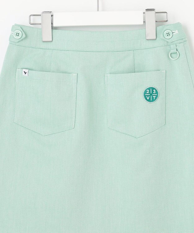 23区GOLF 【WOMEN】ハイパワーストレッチ シフォンコンビ スカート ピーコックグリーン系