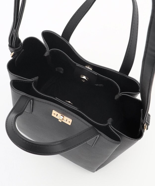 ANY マジカルライト縦型ショルダーバッグ ブラック