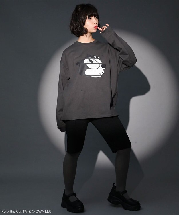 Green Parks ■ＦＥＬＩＸ　フェイスｐｔ　ロンＴＥＥ Charcoal Gray