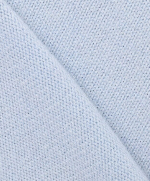 23区 【洗える】カシミヤブレンド ハイネック ニット サックスブルー系