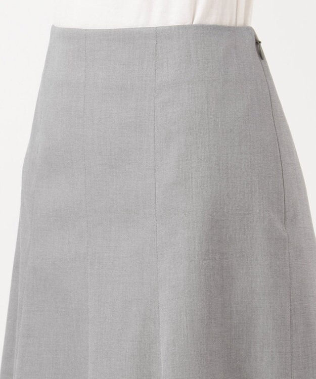 J.PRESS LADIES L 【シワになりにくい】コットンフィッティーシャーク スカート ライトグレー系