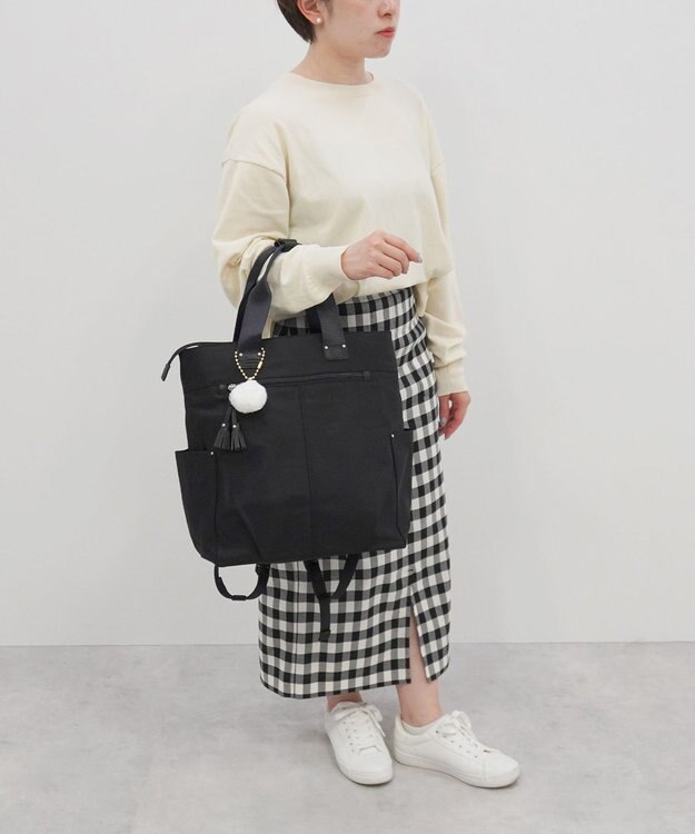 ACE BAGS & LUGGAGE kanana project collection タッセル-e トートリュック A4 68874 ブラック
