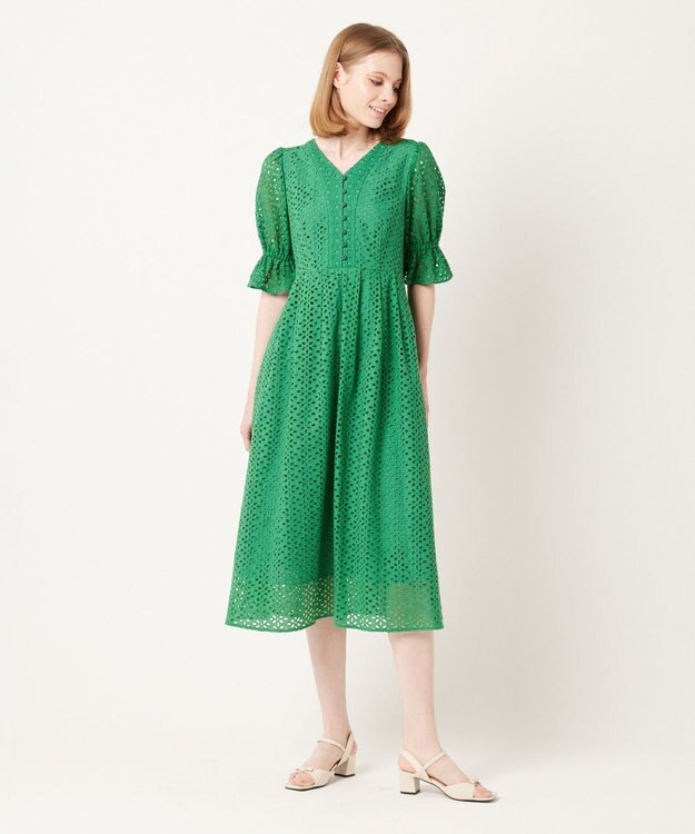 TOCCA 【大人百花掲載・消臭・洗える・WEB限定カラー有】ZELLIGE ドレス グリーン系7