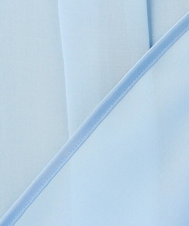 ICB L セルロースシルクビエラ ボウタイ付きブラウス サックスブルー