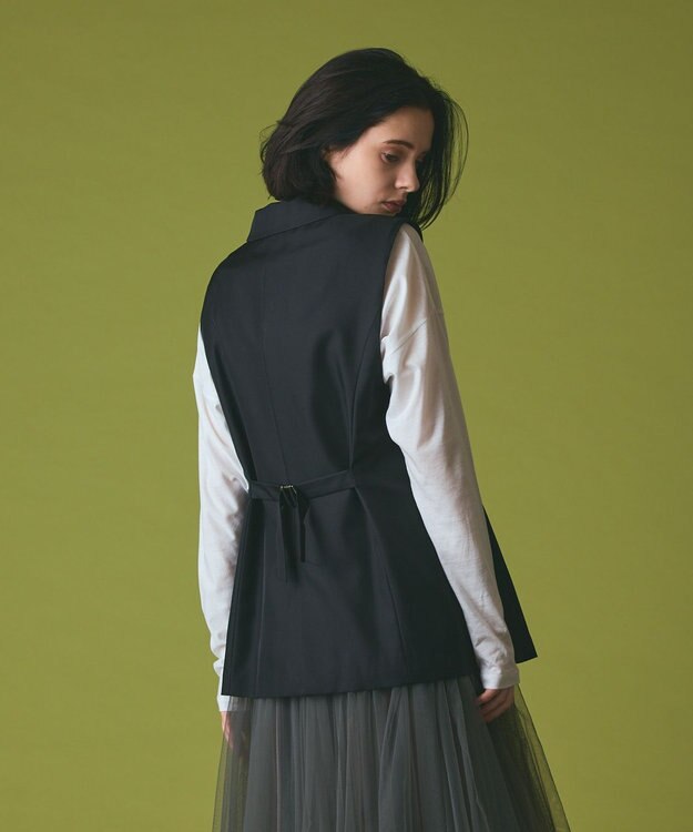 GRACE CONTINENTAL シルクツイルジレ ブラック