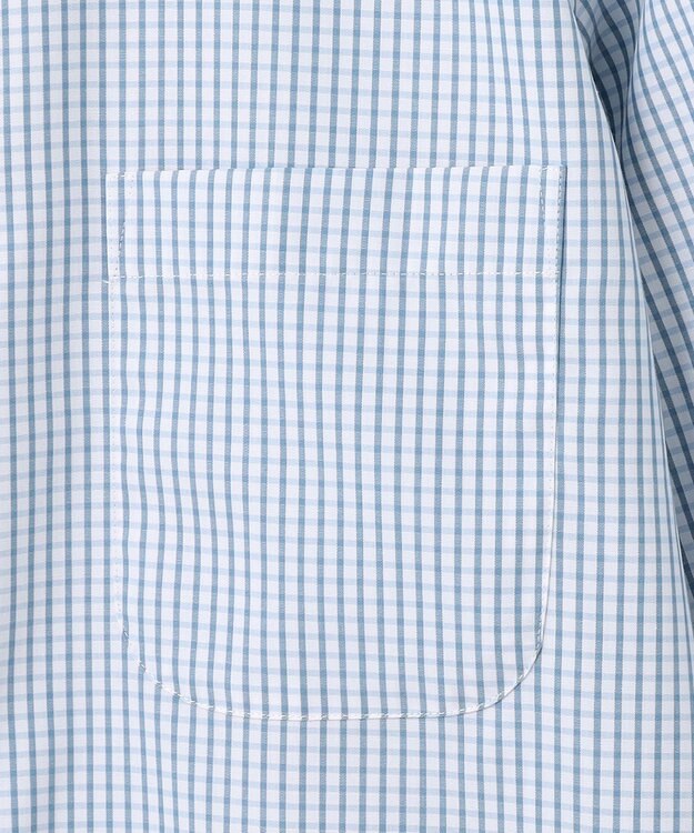 GOTAIRIKU 【形態安定】PREMIUMPLEATS_スモールワイドカラー 通年ドレスシャツ（チェック） サックスブルー系4