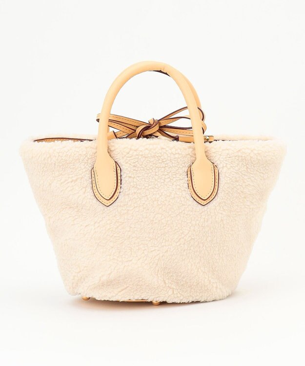 LA BAGAGERIE エコファー　バケツハンドバッグ オフホワイト