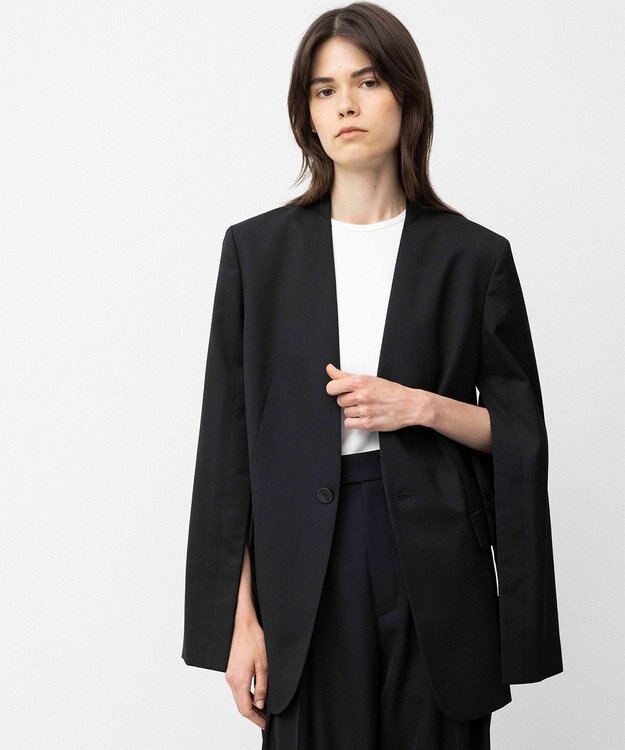 NAVE 【Nave】ウールポリエステルツイル ジャケット ブラック系