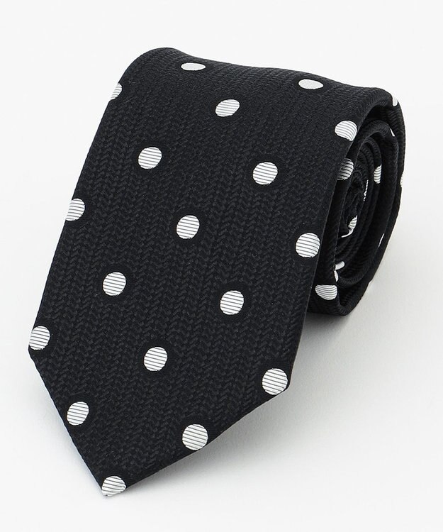 JOSEPH HOMME ヘリンボンドット　ネクタイ ブラック系7