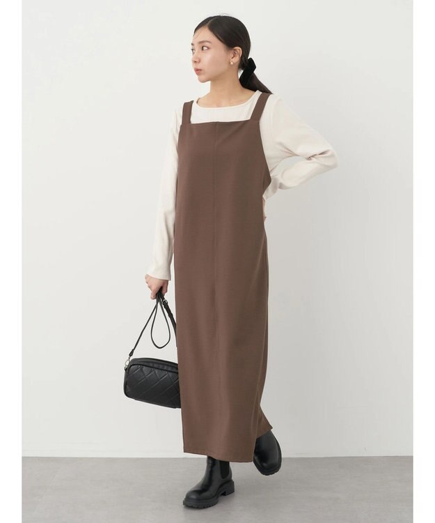 earth music&ecology リップルＩラインジャンスカ Brown