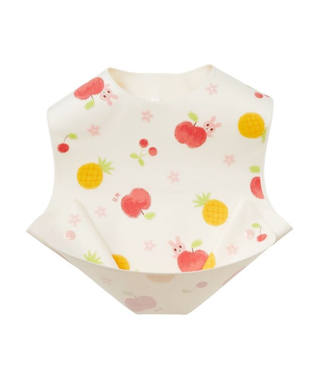 MIKI HOUSE HOT BISCUITS 総柄 お食事スタイ 赤