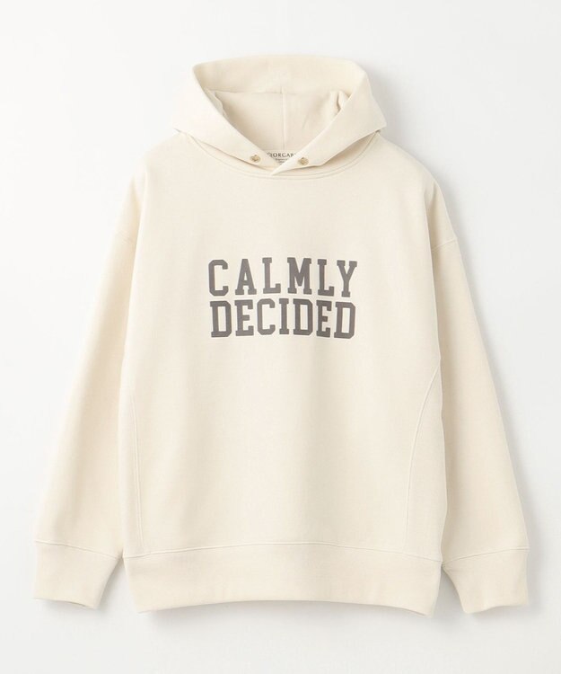 ANY 【洗濯機可能/サスティナブル】ロゴ裏起毛パーカー エクリュ