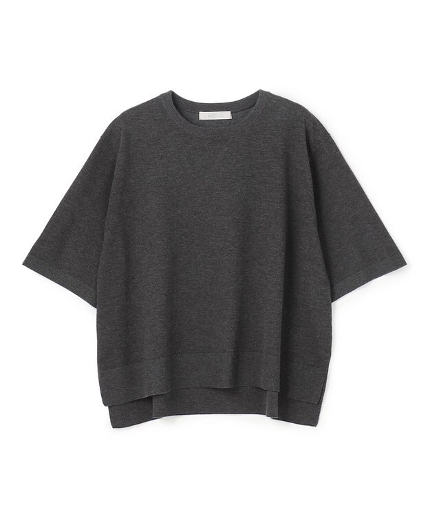UNFILO ブライトヤーンニット ハーフスリーブ チャコール