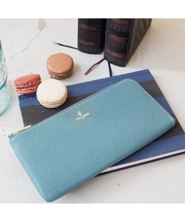 PELLE BORSA L字ファスナー長財布 Reinette Goods レネットグッズ 47184785 ブルーグレー