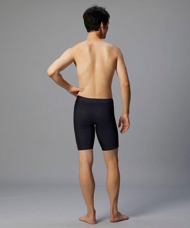 WACOAL MEN スパッツ 【CROSSWALKER】 吸放湿性 吸汗速乾性 前閉じ ロング丈 メンズ インナー GX6008 /ブロス バイ ワコールメン ブラック