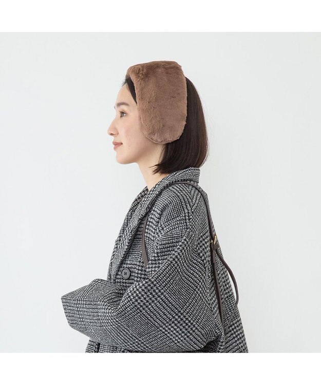 林八百吉商店 un chapeau  オールファーイヤマフ ブラウン