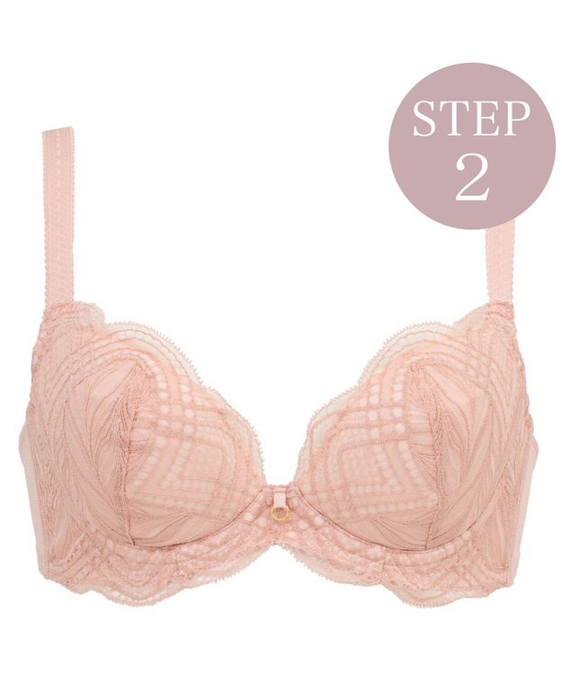 BRADELIS New York 【BRADELIS New York / 育乳補整ブラ・STEP2 寄せる】ナオミステップ2ブラ24S2 ピンクベージュ