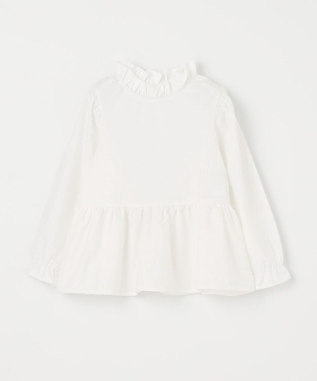 ANY KIDS ニットベストレイヤードチュニック 千鳥ジャガード×エクリュ