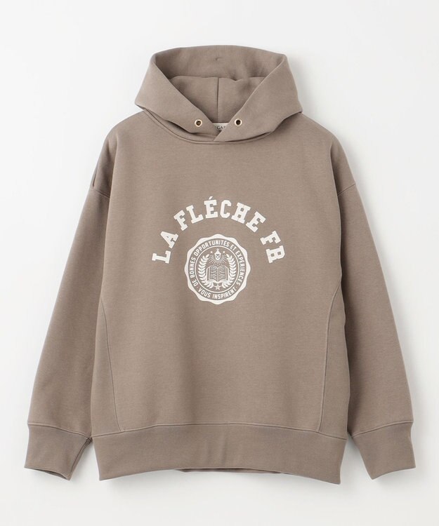 ANY 【洗濯機可能/サスティナブル】ロゴ裏起毛パーカー モカ