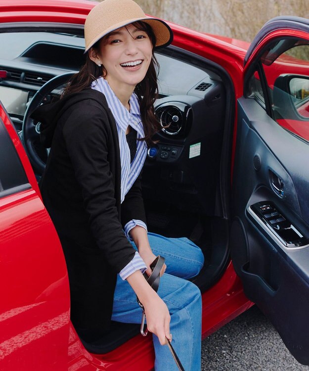 Tiaclasse 【小倉優子さん着用・UVケア・接触冷感】“やみつき”カットソーパーカーカーデ ブラック