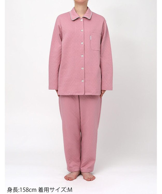 ワコール／睡眠科学 【ふわごころ（R）パジャマ】 長袖・長ズボン しっとりなめらか ふわふわ触感 YDW420 睡眠科学／ワコール ロマンピンク