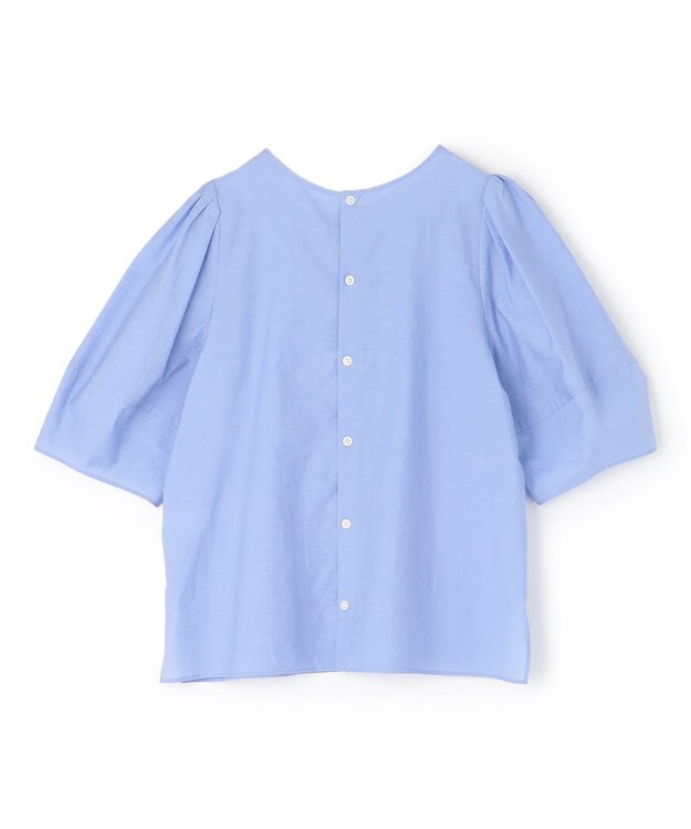 UNFILO ワッシャーブロード 2WAYブラウス ブルー