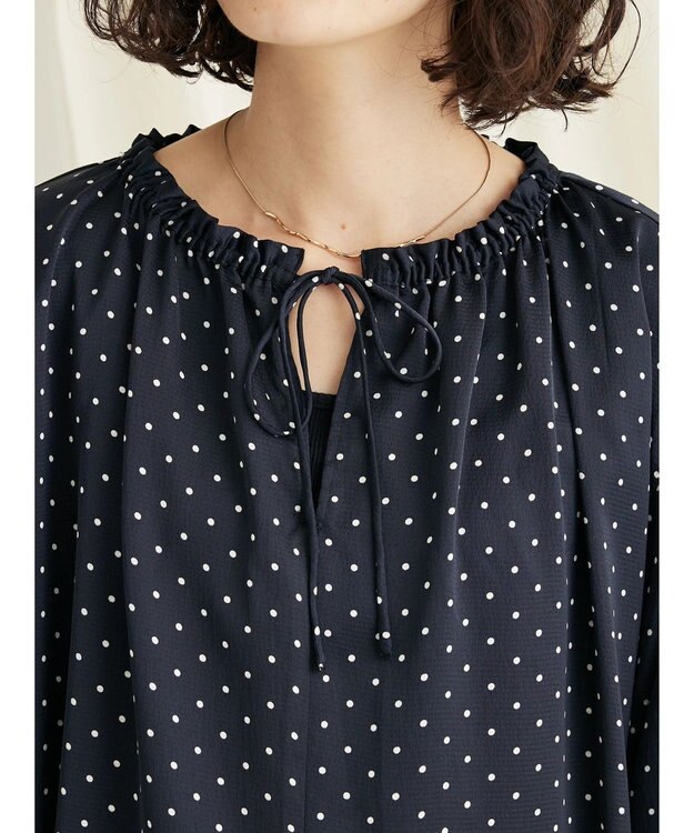 CRAFT STANDARD BOUTIQUE 柄ギャザーマキシワンピース Dot