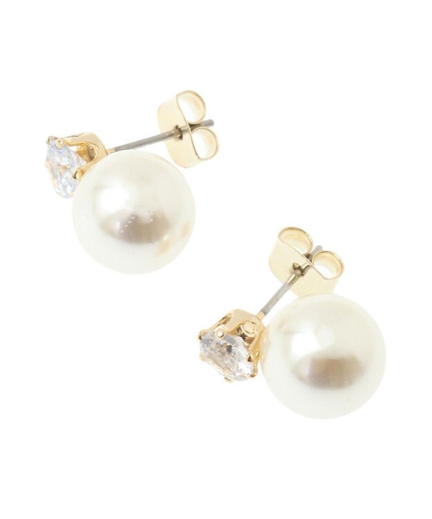 Green Parks ・ＨＡＬＦ　ＴＩＭＥ　ピアス・パールネックレスセット White