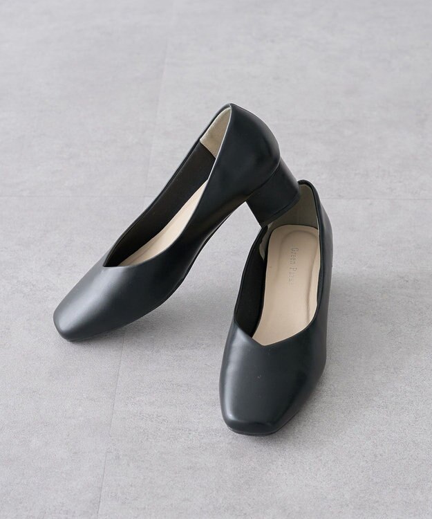 Green Parks すぐラクパンプス Black