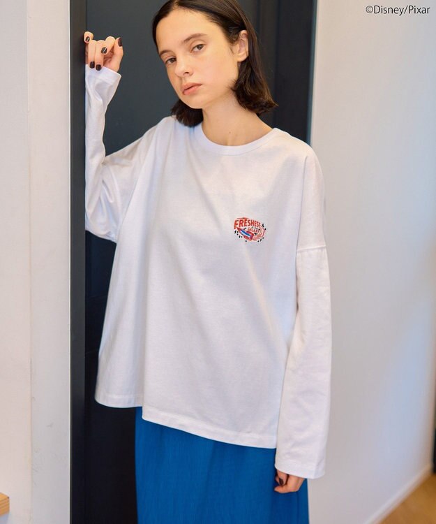 AMERICAN HOLIC Pizza Planet オーダーメモロングTシャツ Off White