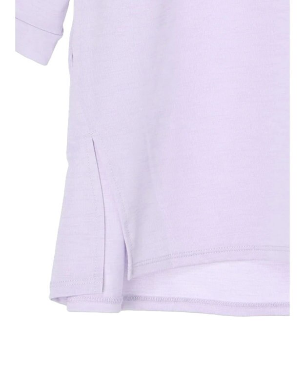 Green Parks バー付き７分袖ブラウソー Purple