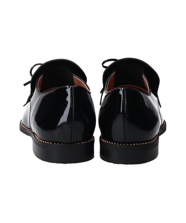 INTER-CHAUSSURES 【INTER-CHAUSSURES】レースリボンエナメルキルトシューズ ブラックエナメル