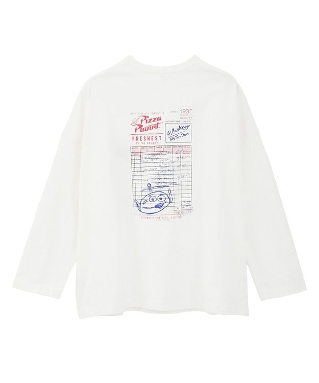AMERICAN HOLIC Pizza Planet オーダーメモロングTシャツ Off White