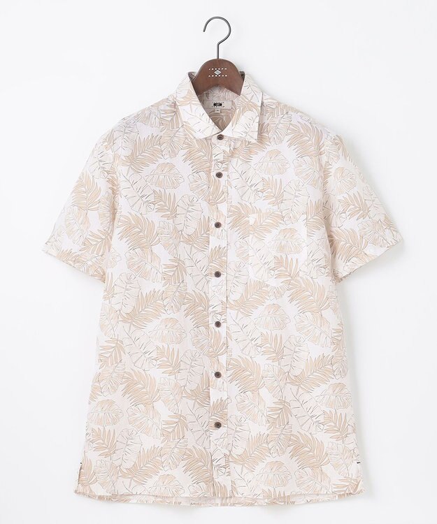 JOSEPH ABBOUD 【キングサイズ】リヨセルリーフ 半袖シャツ ホワイト系5