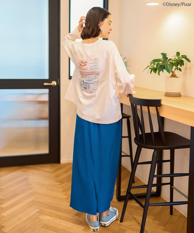 AMERICAN HOLIC Pizza Planet オーダーメモロングTシャツ Off White