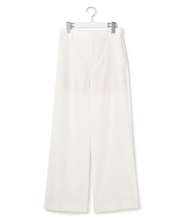 23区 【CanCam・CLASSY.掲載】リネンレーヨンストレッチ ワイドパンツ オフ系