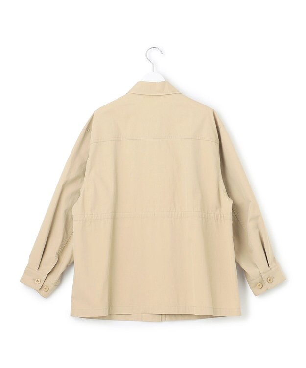 23区 L 【SLOW/一部店舗限定】ハイカウントギャバ ミリタリージャケット ベージュ系