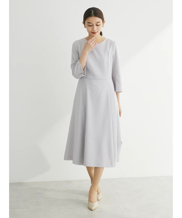 エンフォルド　ビエラプリーツワンピース　グリーン　緑 ENFOLD】Collaboration COLOR-BLOC PULLOVER ニットワンピース