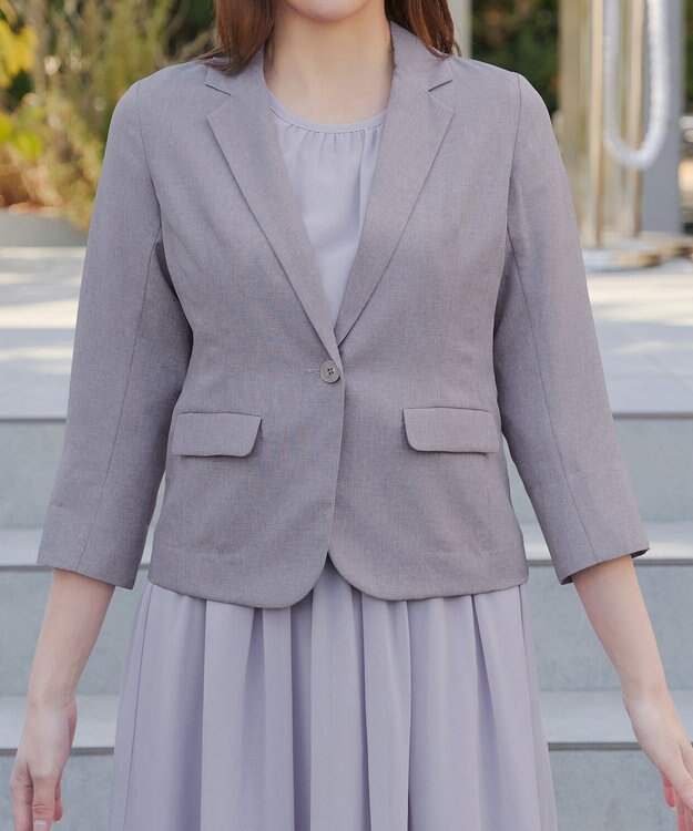 Tiaclasse L テーラードサマージャケット グレー