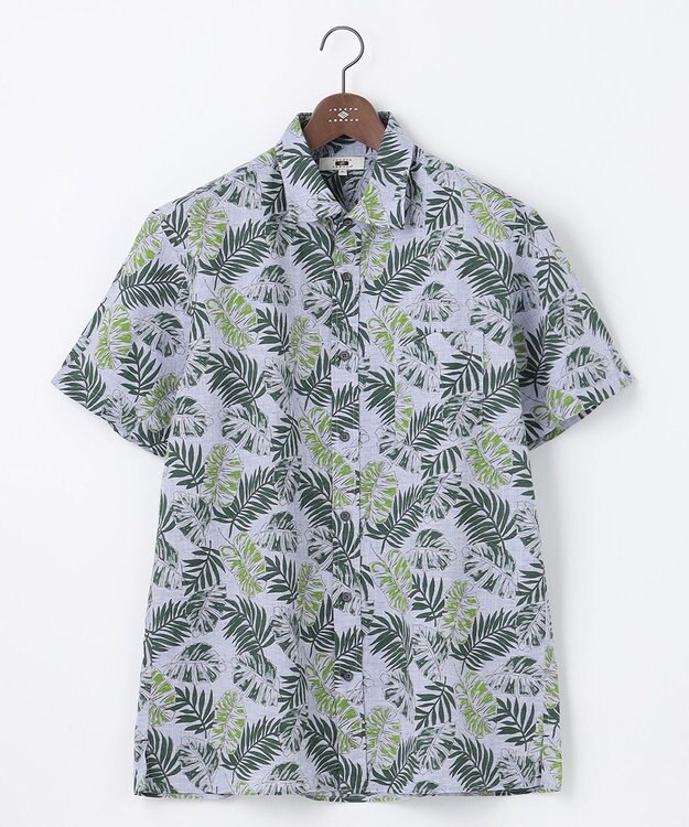 JOSEPH ABBOUD 【キングサイズ】リヨセルリーフ 半袖シャツ カーキ系5