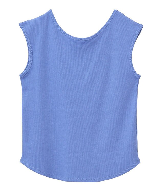 earth music&ecology 前後２ｗａｙステッチリブタンクトップ Blue