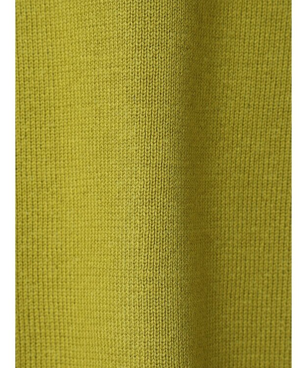 earth music&ecology クルーネックミドル丈カーディガン Lime Green