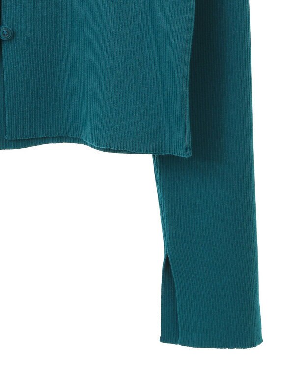 AMERICAN HOLIC スクエアリブニットカーディガン Turquoise Blue