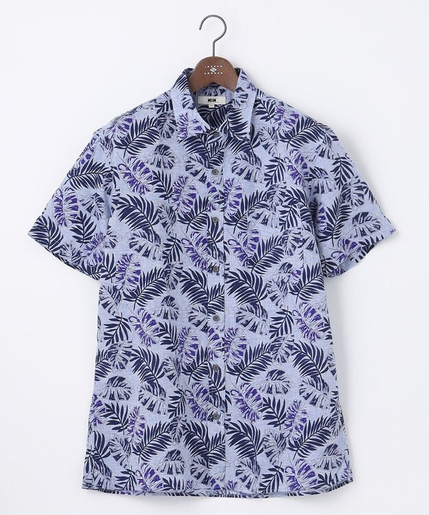 JOSEPH ABBOUD 【キングサイズ】リヨセルリーフ 半袖シャツ パープル系5