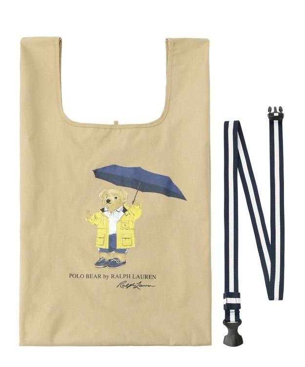 MOONBAT 【2WAY/撥水】POLO RALPH LAUREN レインベア ベルト付きレインバッグ ベージュ